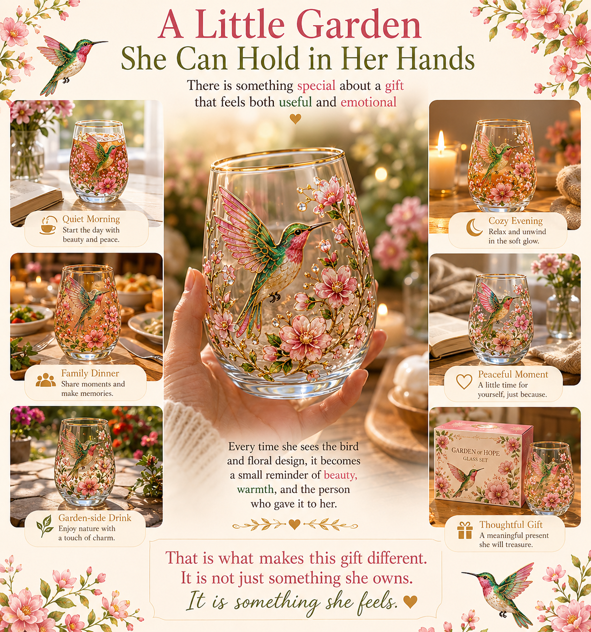 🎁 Today Only SAVE 83% OFF — Garden of Hope™ Floral Bird Glass Set That Turns Every Sip Into A Beautiful, Meaningful Gift For Mom, Grandma, Friends & Garden Lovers 🌸🐦✨