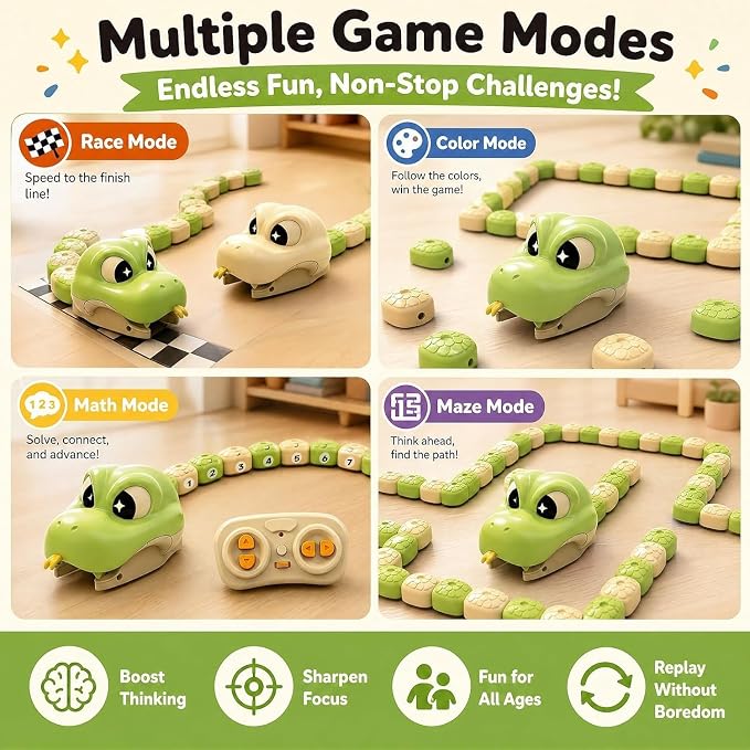 Multiple game modes for magnetic RC snake