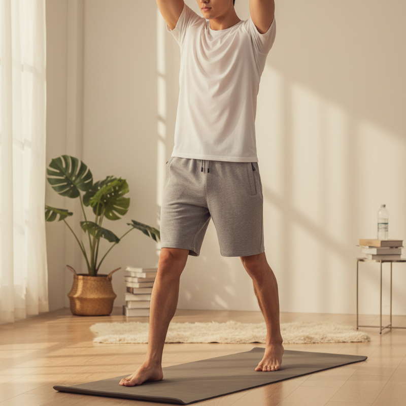 Casual sportshort met veel stretch voor heren