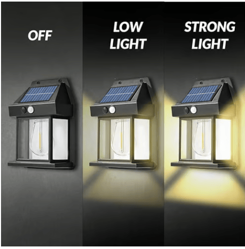 🔥☀️ Solar Wall Lights - Vintage Edison Style with Smart Motion Sensor! ☀️