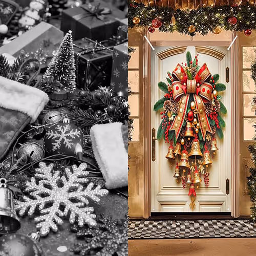Christmas Bell Door Curtain