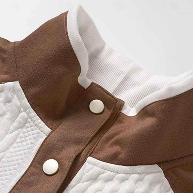 Men's Jacquard Sweatshirt Button Up Sweatshirts Pullover