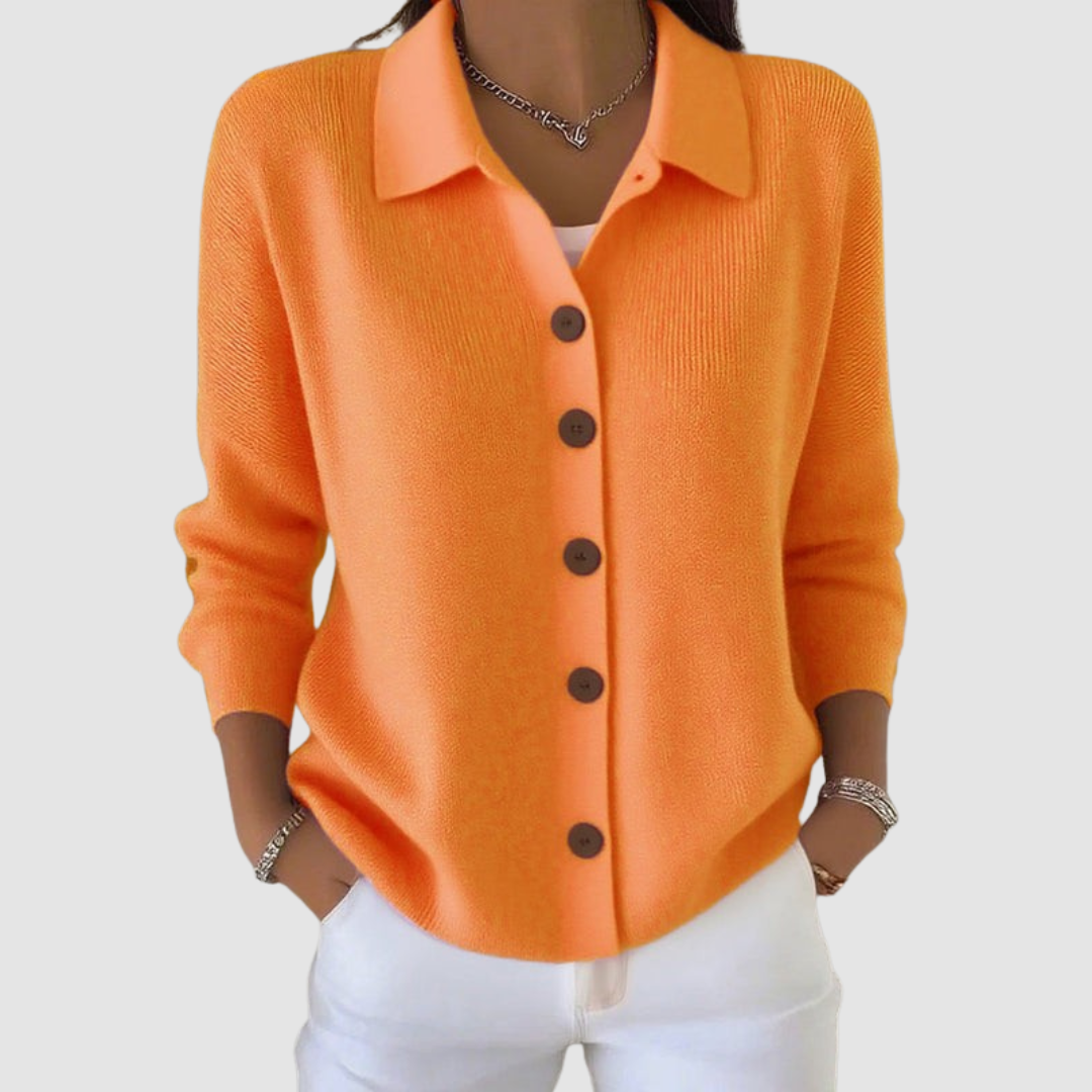 Elegant Button-Up Knit Cardigan