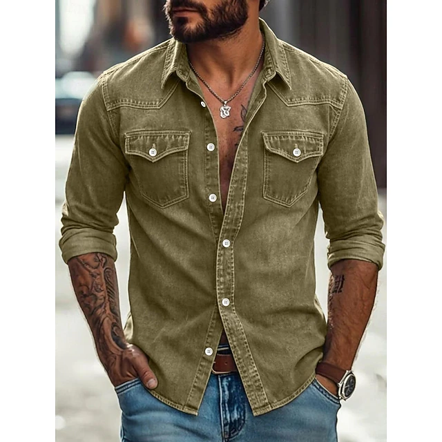 SoftFade™ Men Shirt Casual Shirt Work Shirt Western Shirt Button Up Shirt