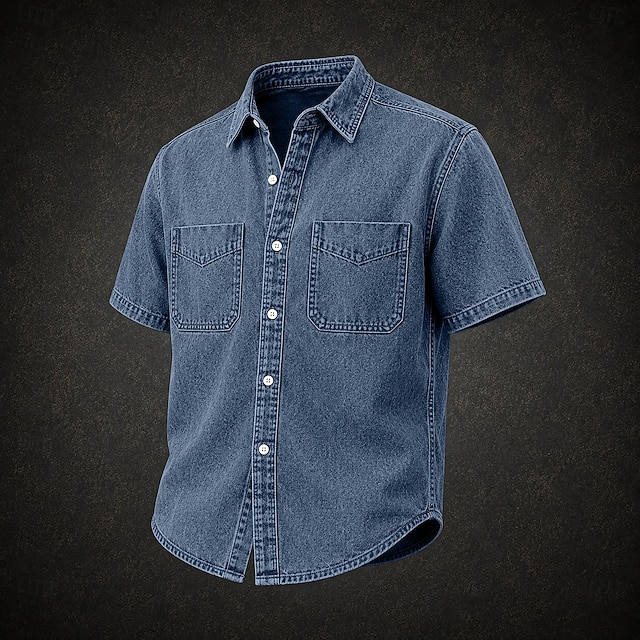 SoftFade™ Men Shirt Casual Shirt Cargo Shirt Demin Shirt Acid Wash Shirt