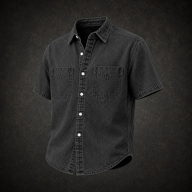 SoftFade™ Men Shirt Casual Shirt Cargo Shirt Demin Shirt Acid Wash Shirt