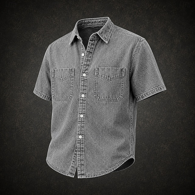 SoftFade™ Men Shirt Casual Shirt Cargo Shirt Demin Shirt Acid Wash Shirt