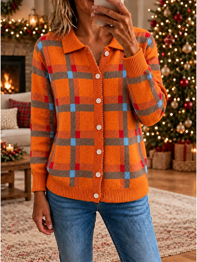 Women's Christmas Sweaters Sweater Cardigan Elegant Fashion Streetwear