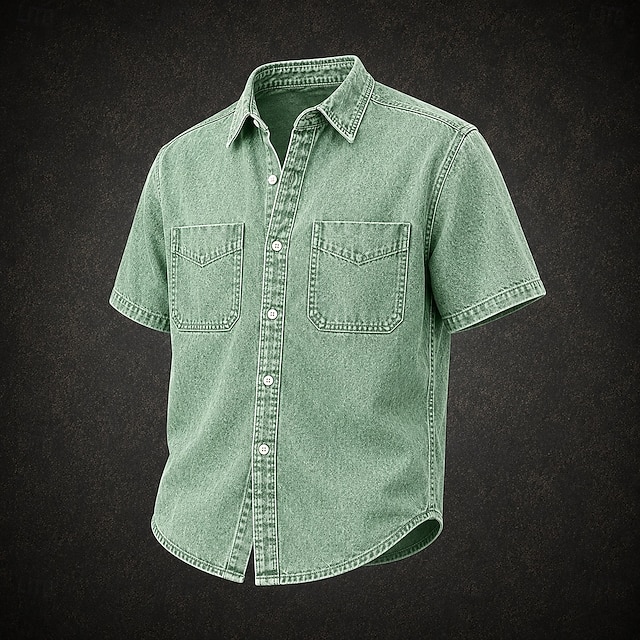 SoftFade™ Men Shirt Casual Shirt Cargo Shirt Demin Shirt Acid Wash Shirt