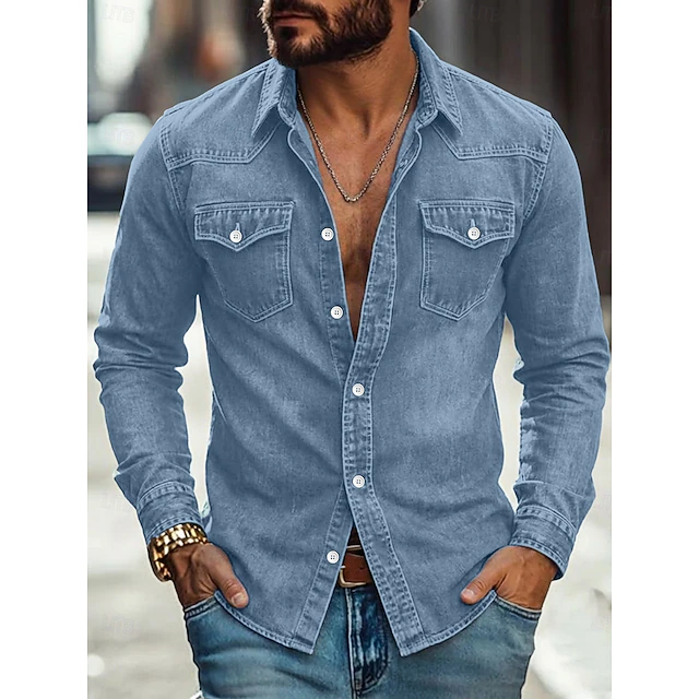 SoftFade™ Men Shirt Casual Shirt Work Shirt Western Shirt Button Up Shirt