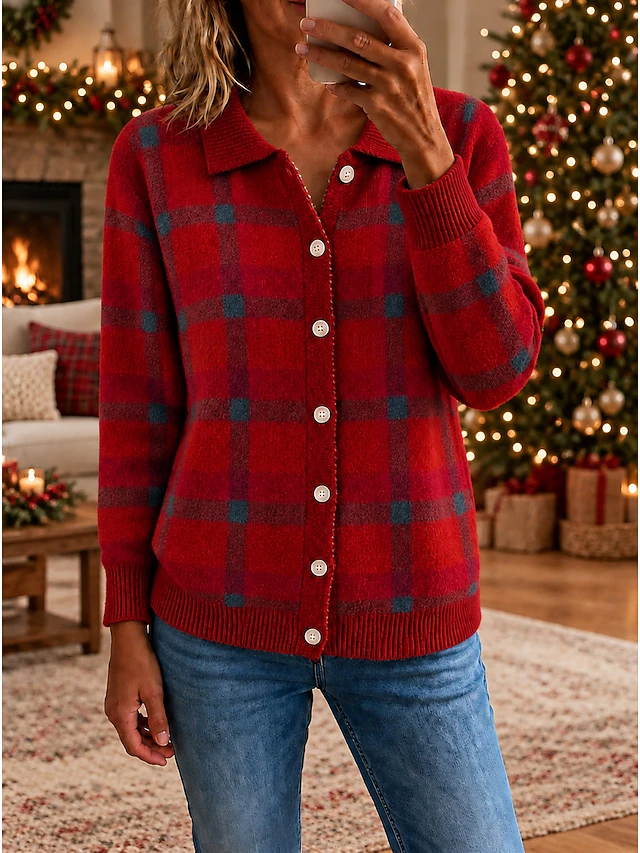 Women's Christmas Sweaters Sweater Cardigan Elegant Fashion Streetwear
