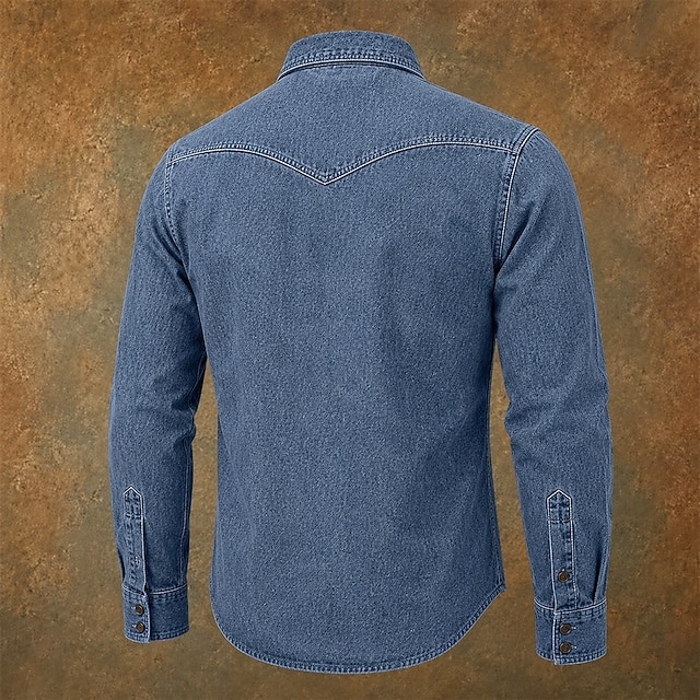 SoftFade™ Men Shirt Casual Shirt Demin Shirt Acid Wash Shirt