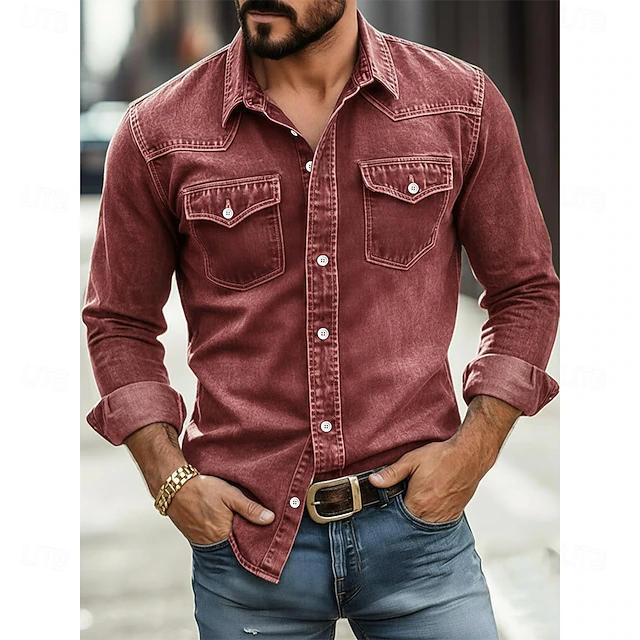 SoftFade™ Men Shirt Casual Shirt Work Shirt Western Shirt Button Up Shirt