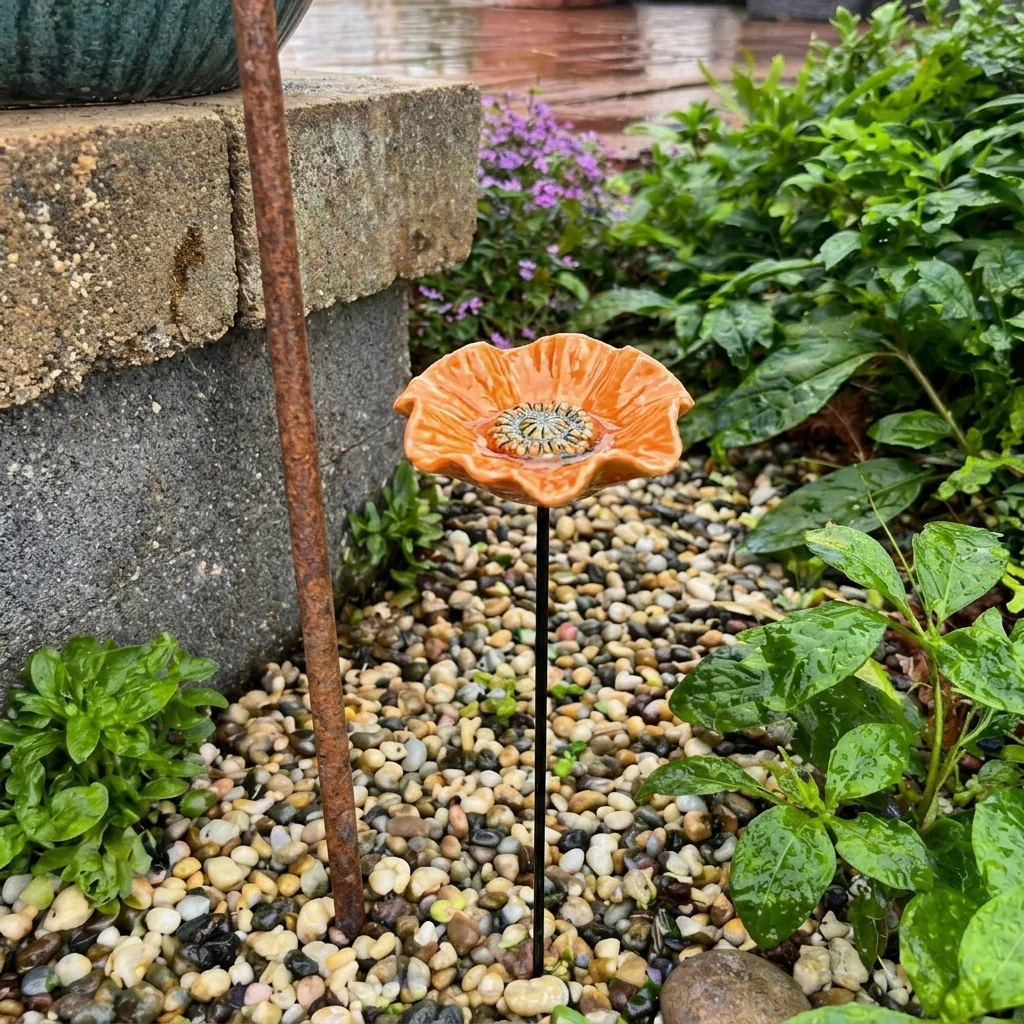 Dot's BeeBlossoms – Weatherproof Ceramic Watering Stations, Set of 4