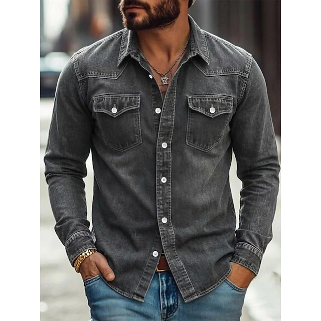 SoftFade™ Men Shirt Casual Shirt Work Shirt Western Shirt Button Up Shirt