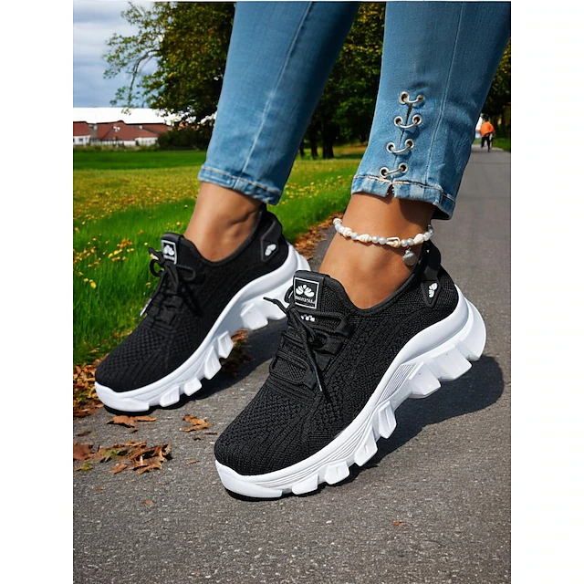 Women's Khaki Breathable Walking Shoes - Lightweight Lace-Up Comfort Sneakers For Travel and Daily Wear