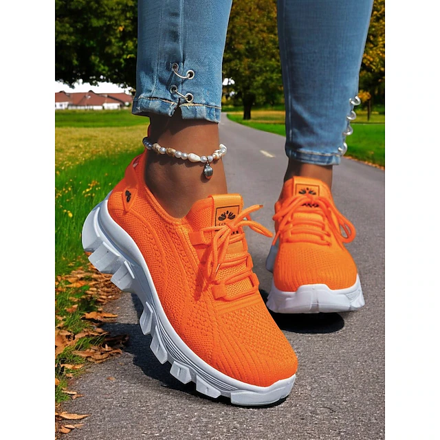 Women's Khaki Breathable Walking Shoes - Lightweight Lace-Up Comfort Sneakers For Travel and Daily Wear