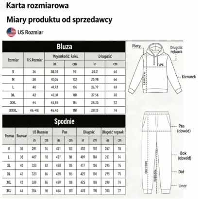 Bluza i komplet sportowy z nadrukiem „Milano”