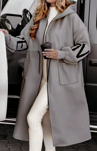 ORIELELE |ПЛЕТЕНО ЯКЕ С КАЧУЛКА И РЪКАВИ