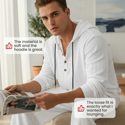 📢📢 49% ОТСТЪПКА!!! Мъжки ежедневен свободен комплект от 2 части с качулка – горнище и панталон