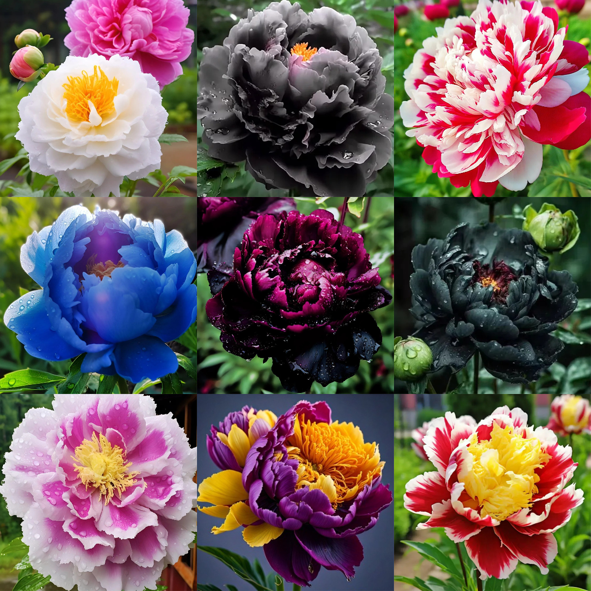 🌸 Viacfarebné semená pivónie – symbol šťastia, bohatstva a záhradnej elegancie ✨