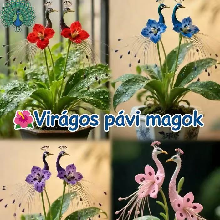 🌸 Ritka páva virágmagok — könnyen nevelhetők, gyönyörű virágokat hoznak! 🌿