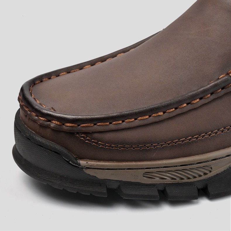 Orthopädische Herren-Wanderschuhe aus echtem Leder