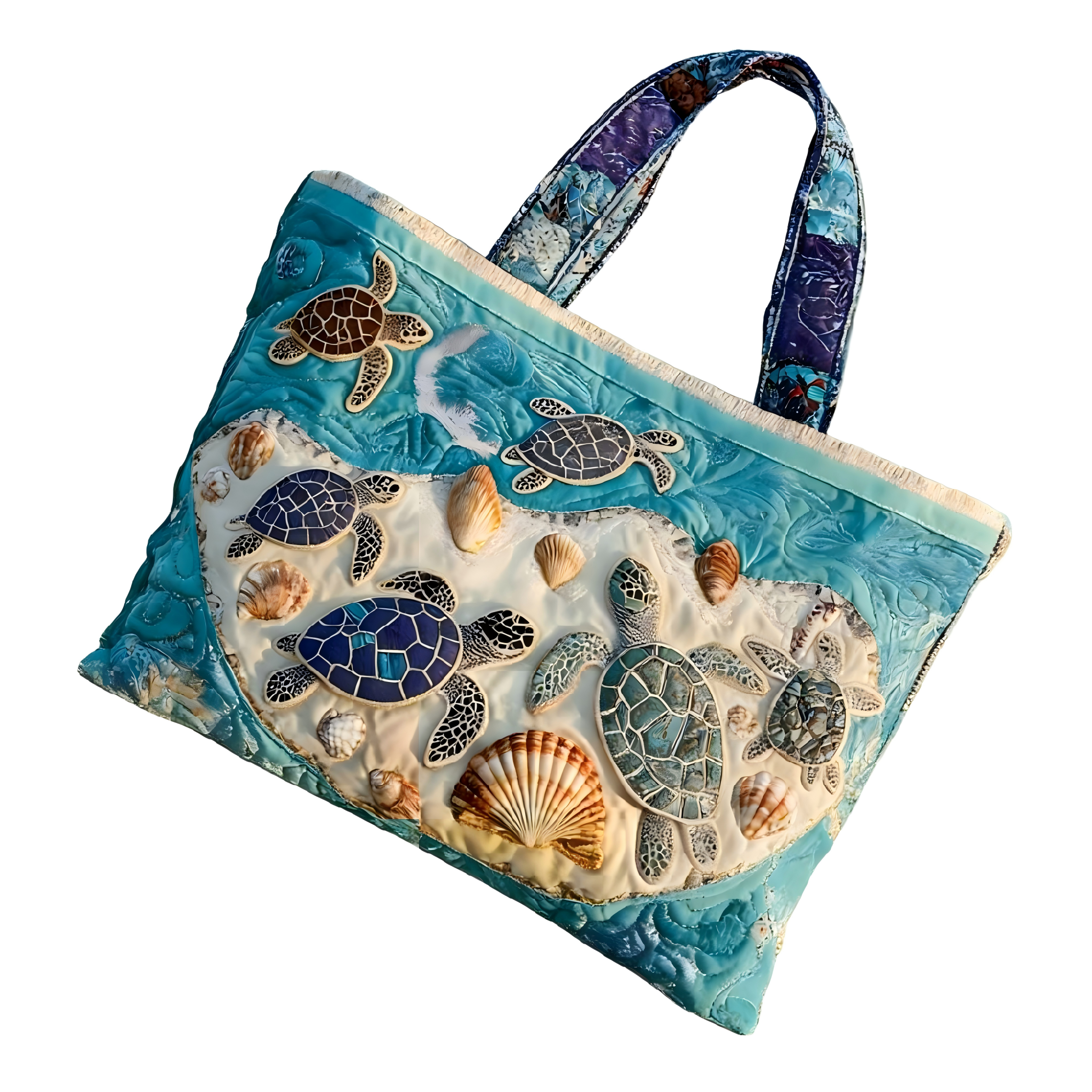 Hug-a-Turtle Quilted Tote Bag 
