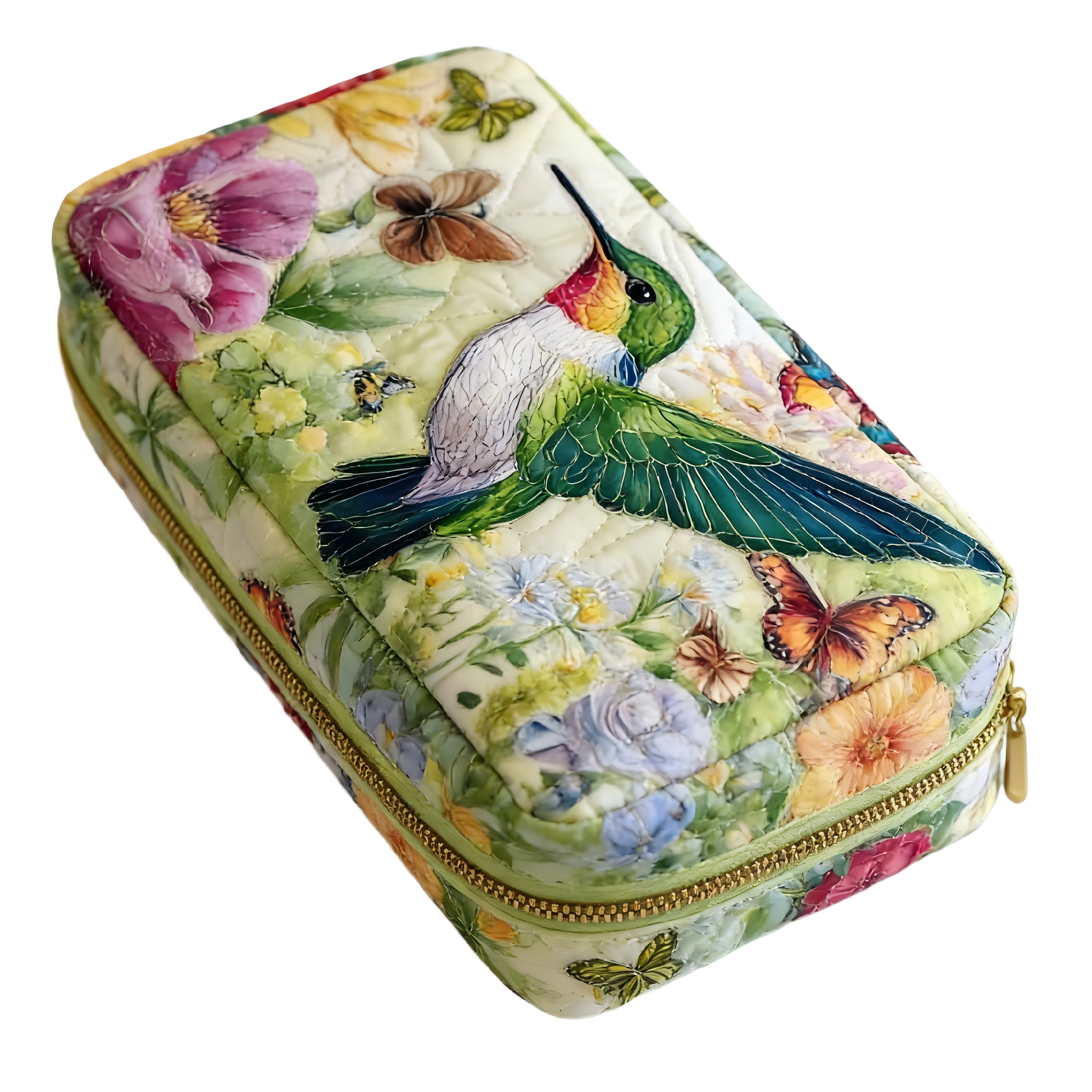 Bloom Dance Quilted Makeup Bag 