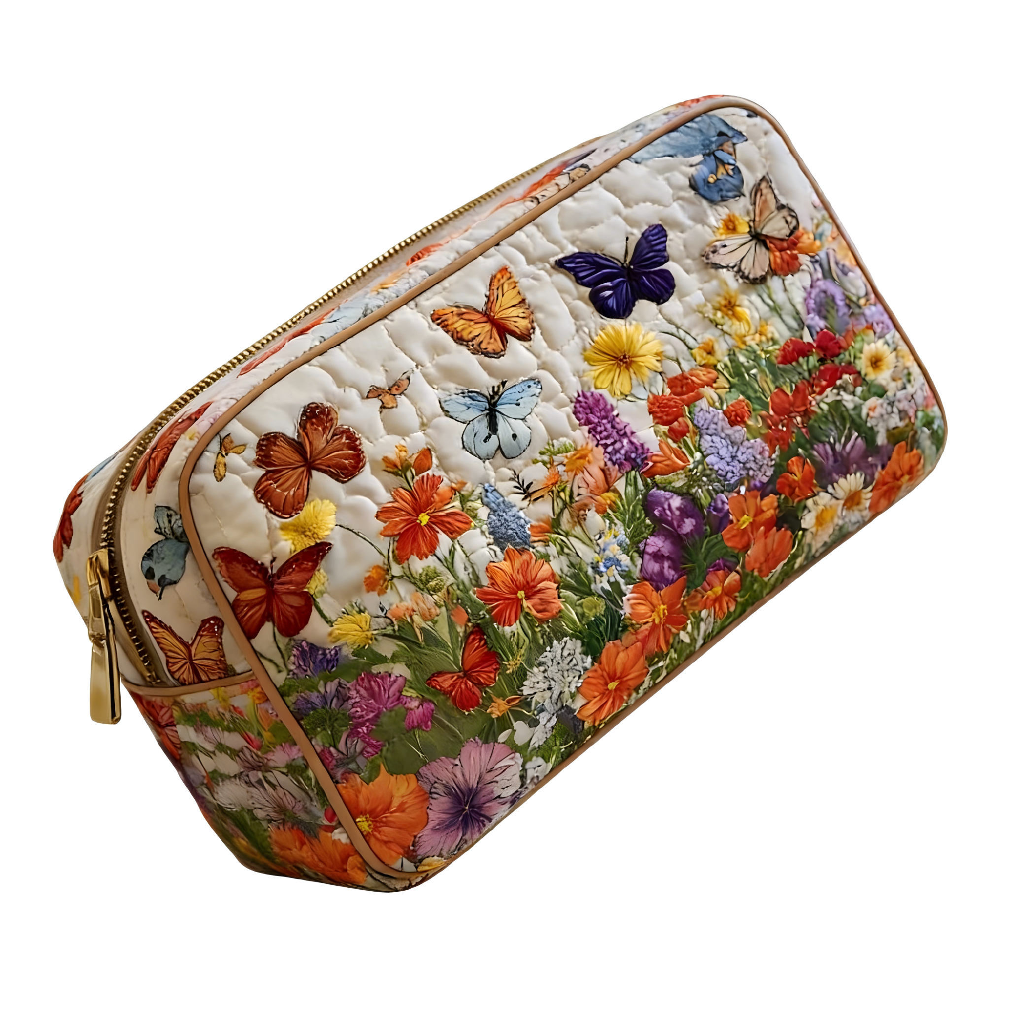 Bloom Garden Quilted Makeup Bag 