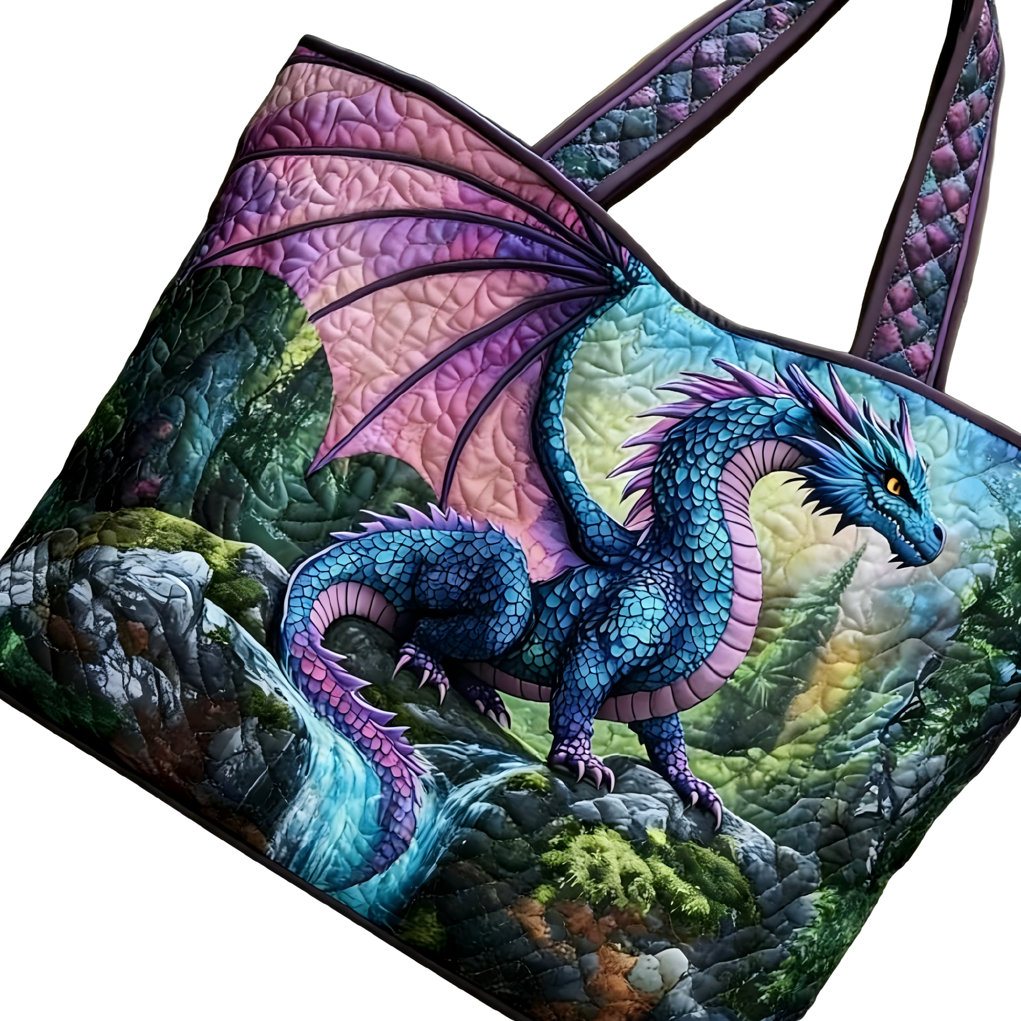 Whisper Dragon Quilted Tote Bag 