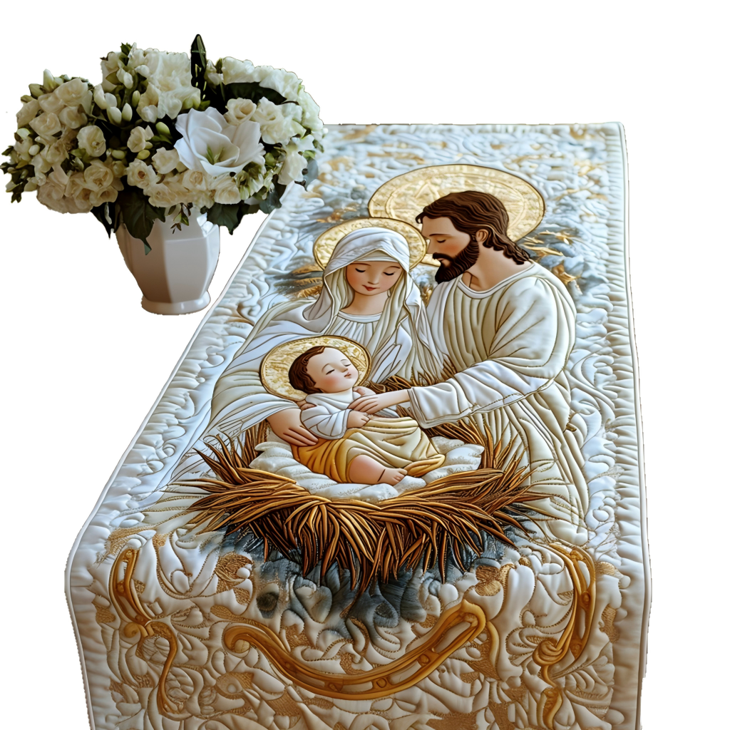 Bethlehem Starlight Quilted Table Runner NCU0NT1424