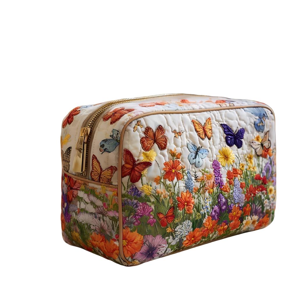 Bloom Garden Quilted Makeup Bag 