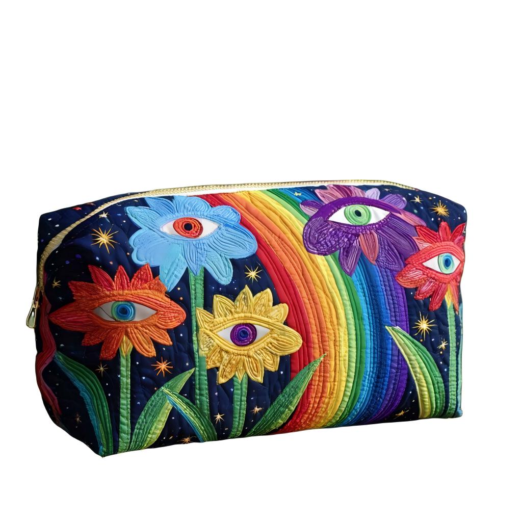 Boho Fungus Quilted Makeup Bag 