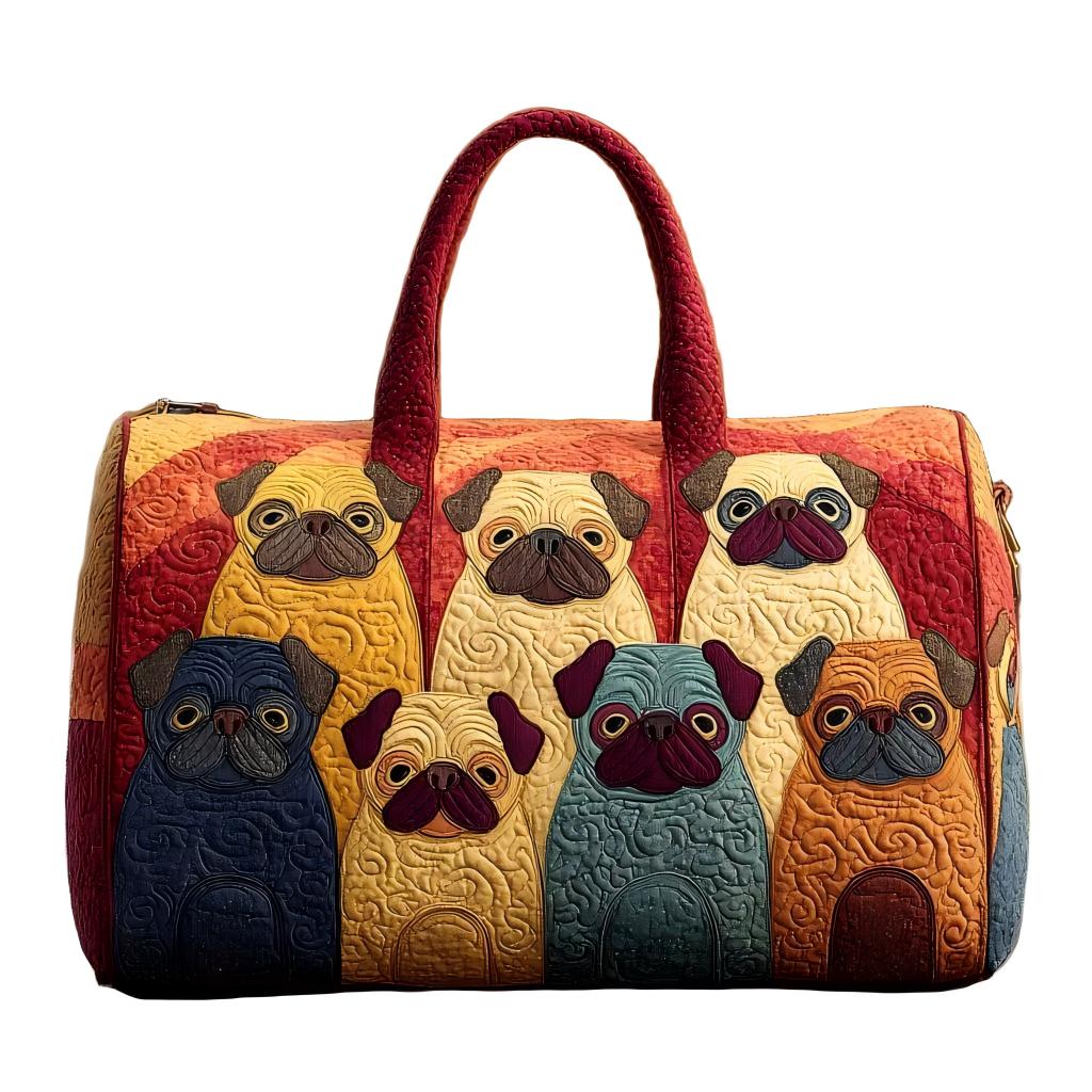 Chonkster Pug Quilted Duffle Bag 