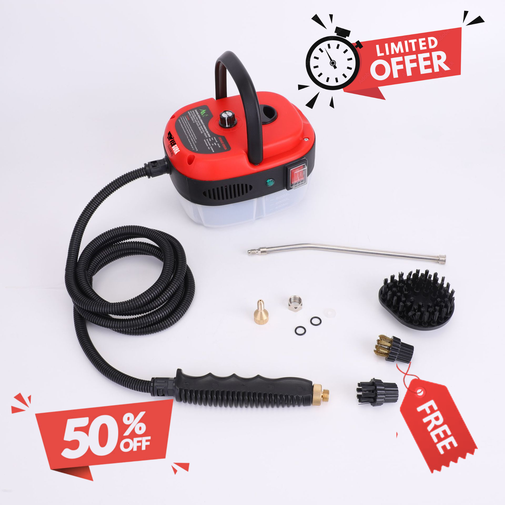 Car Steam Cleaner 2500W High-Temp Portable Machine