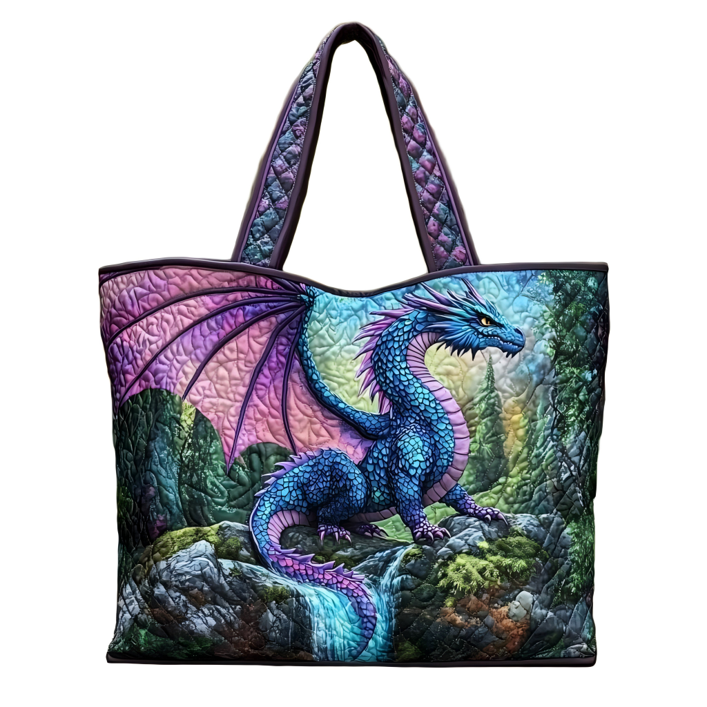Whisper Dragon Quilted Tote Bag 