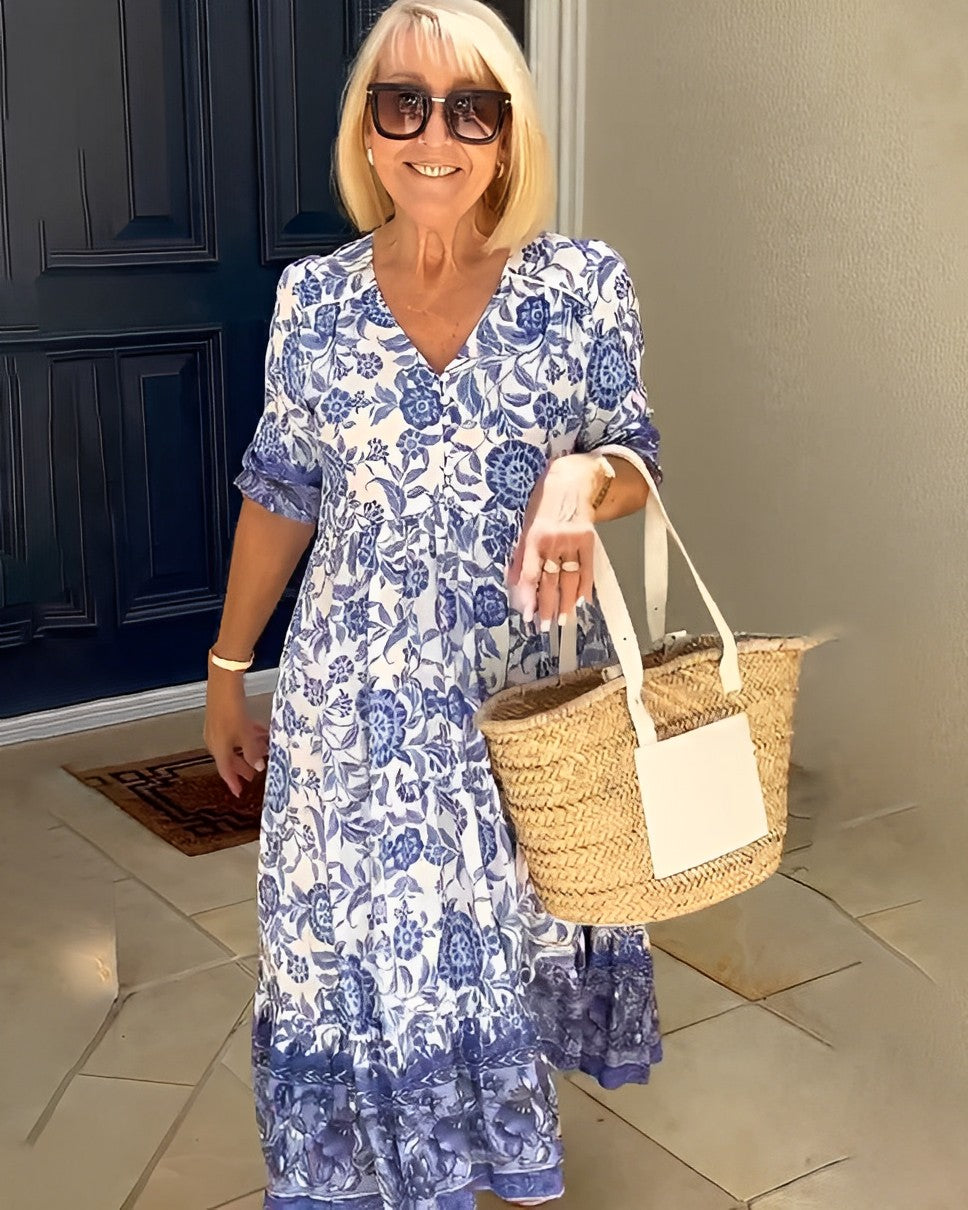 Graceful V-Neck Floral
