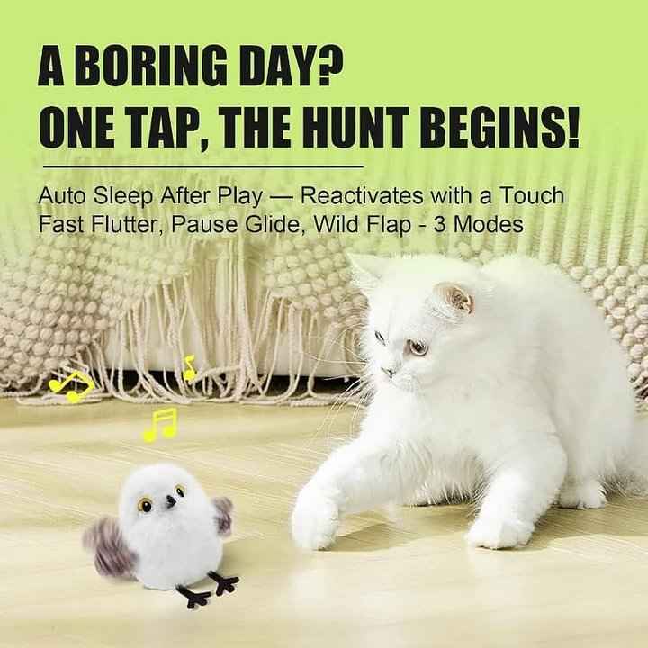 🎅Top Christmas Gift 2026 🎉Rechargeable Flapping Bird Cat Toy