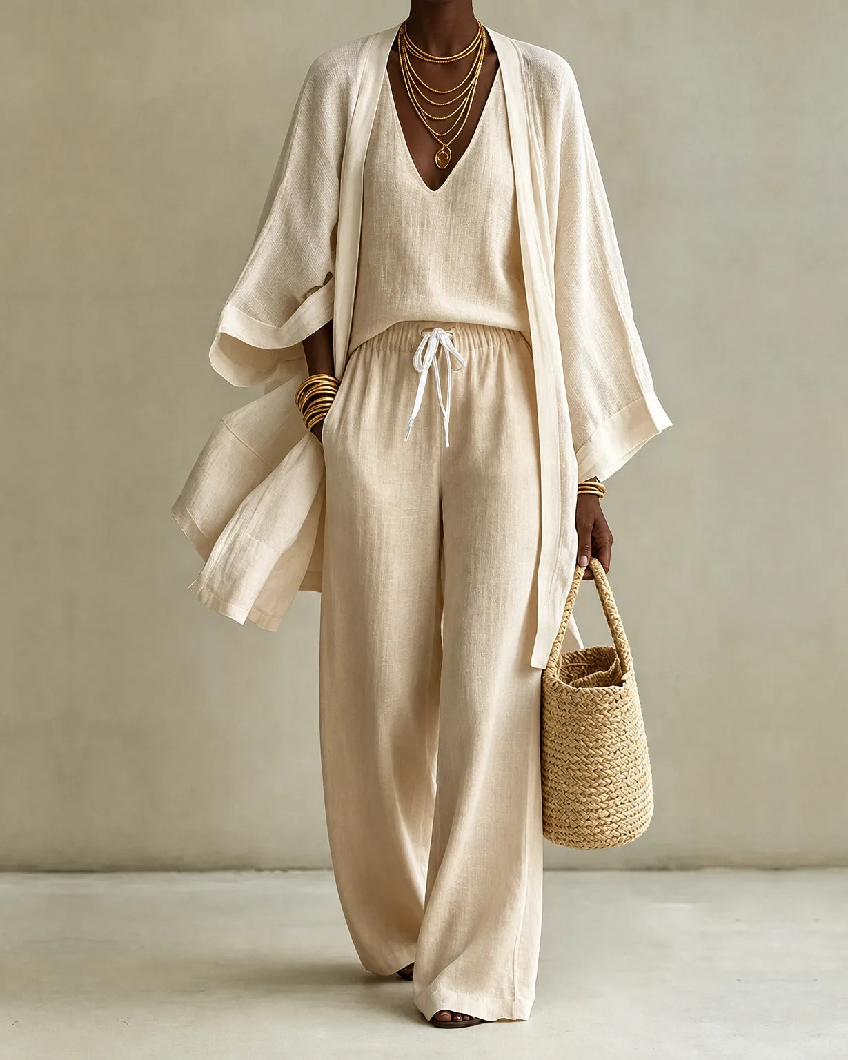 HOT SALE💥 3-piece Linen Look Set