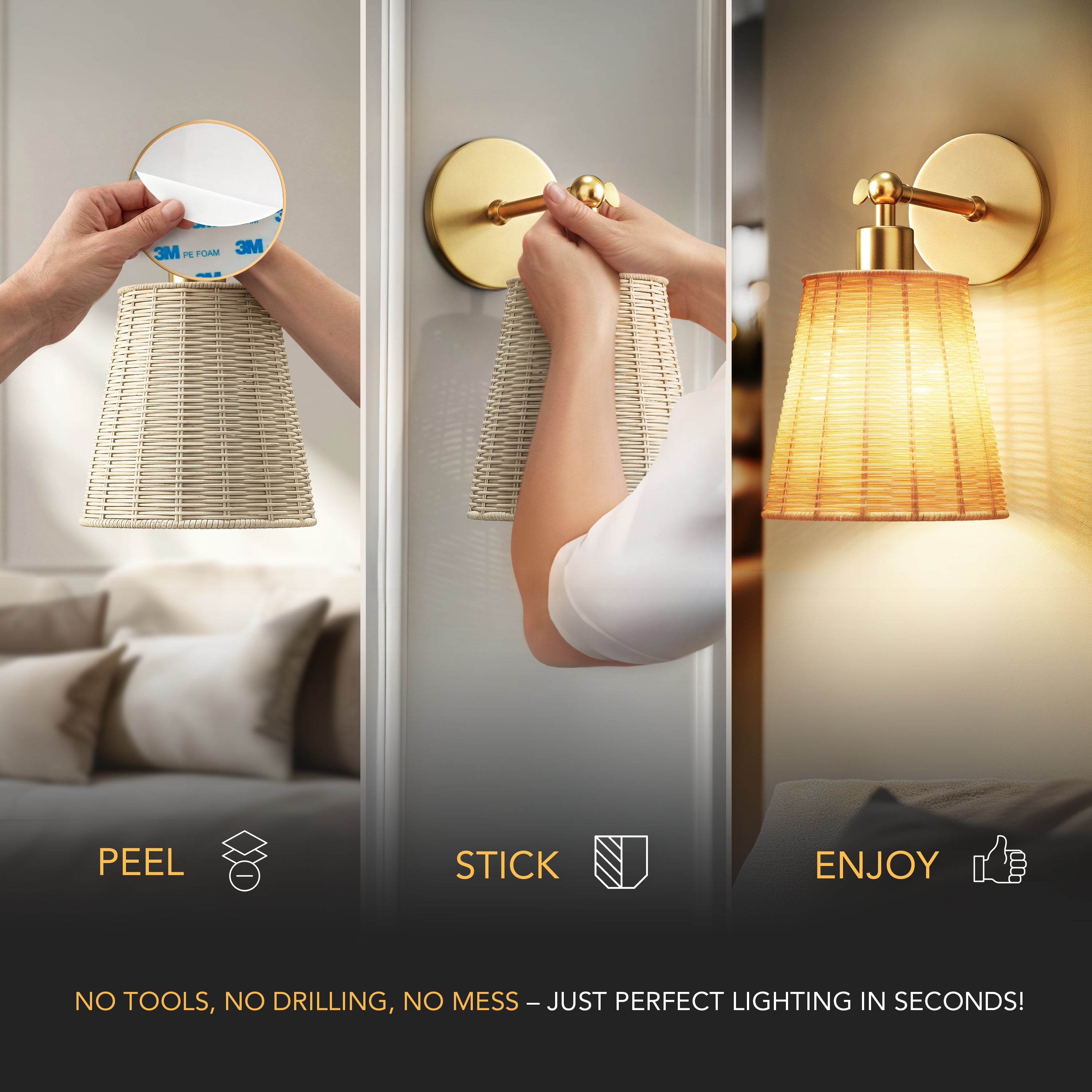 New Arrivals🔥 Natural Wireless Wall Sconce