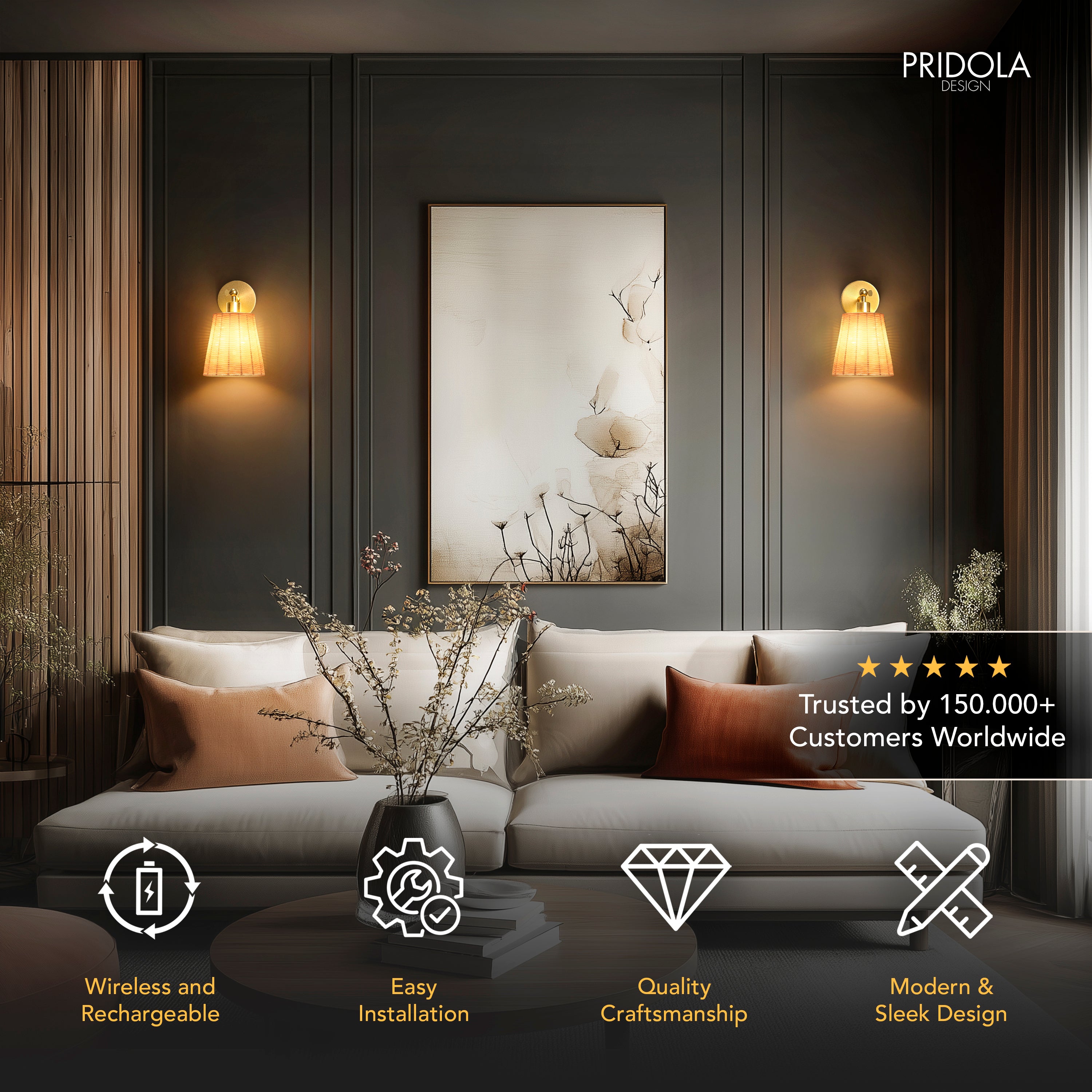 New Arrivals🔥 Natural Wireless Wall Sconce
