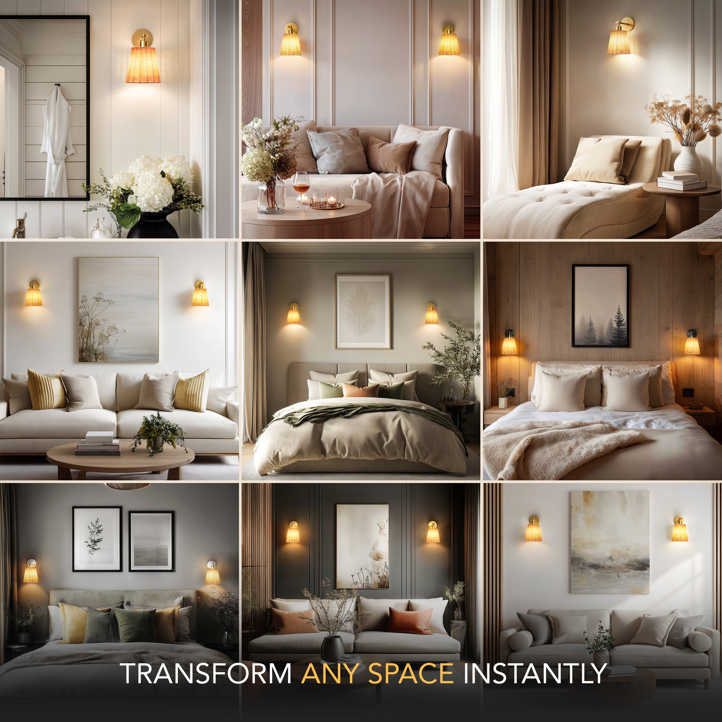 New Arrivals🔥 Natural Wireless Wall Sconce