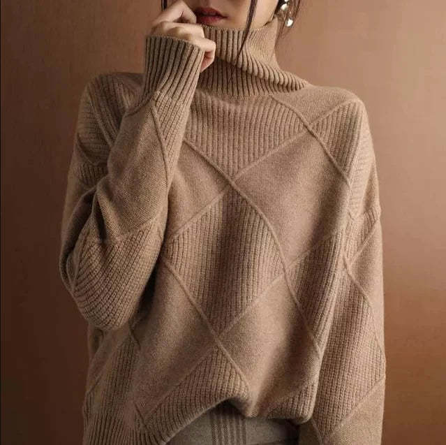 CASHMERE TURTLENECK SWEATER CARDIGAN