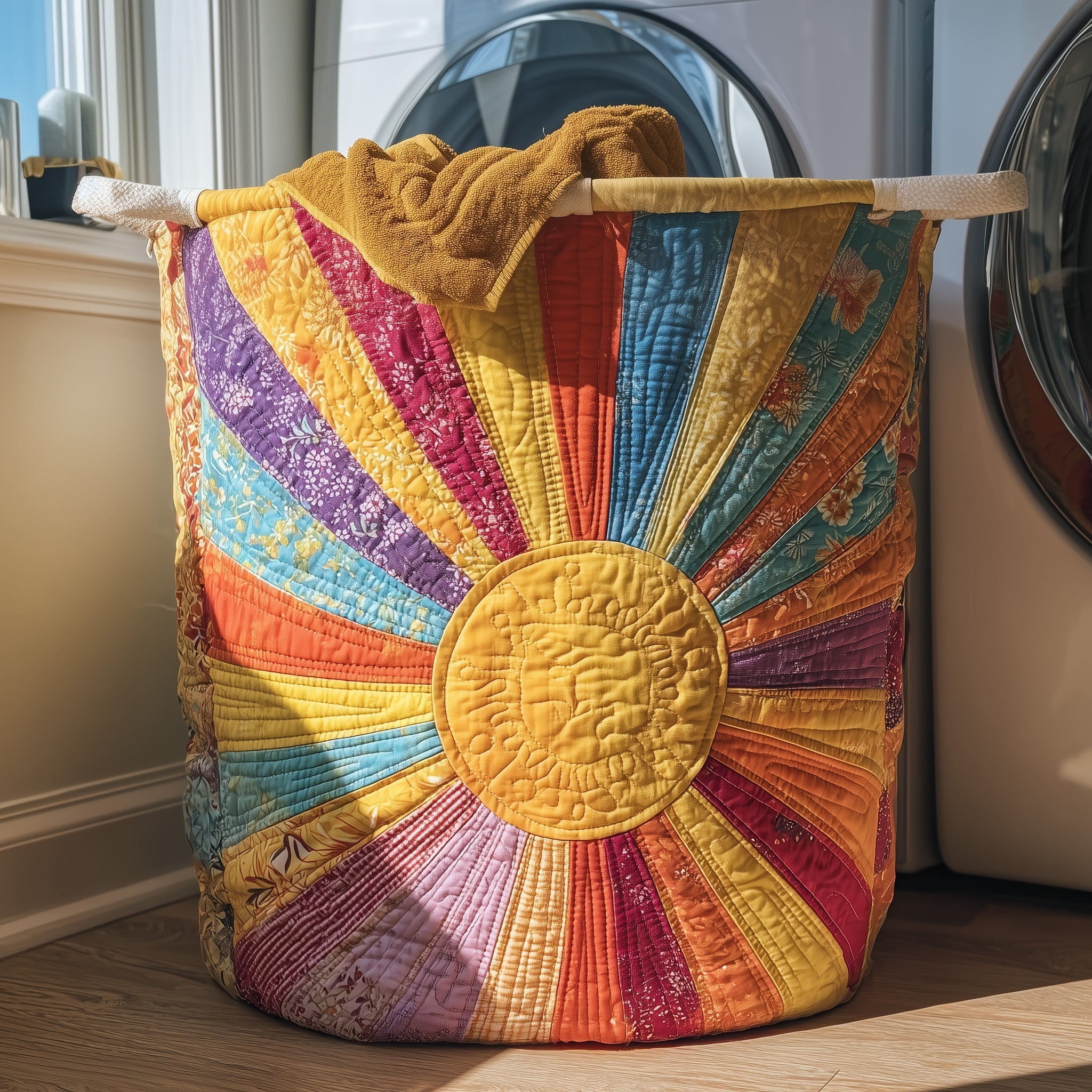 Hippie Sun Quilted Laundry Basket GFTONT2793