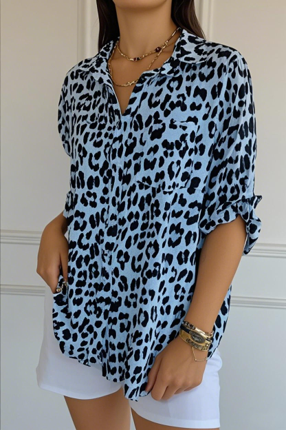 Women's Casual Leopard Print Tops
