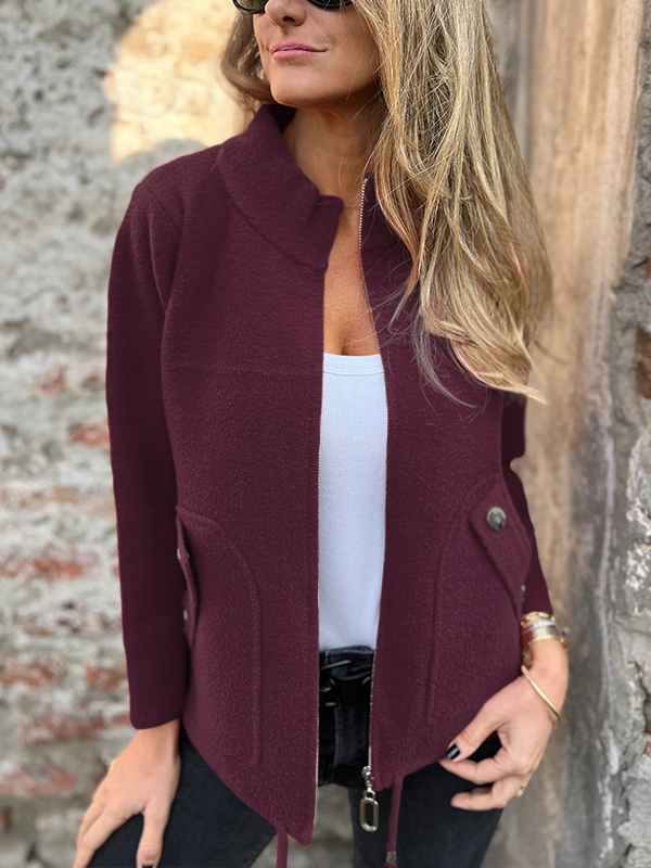 CLEARANCE🔥 Casual Zipper Drawstring Jacket