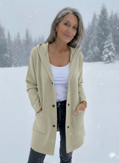 NEW🔥 Casual Single Breasted Hooded Jacket