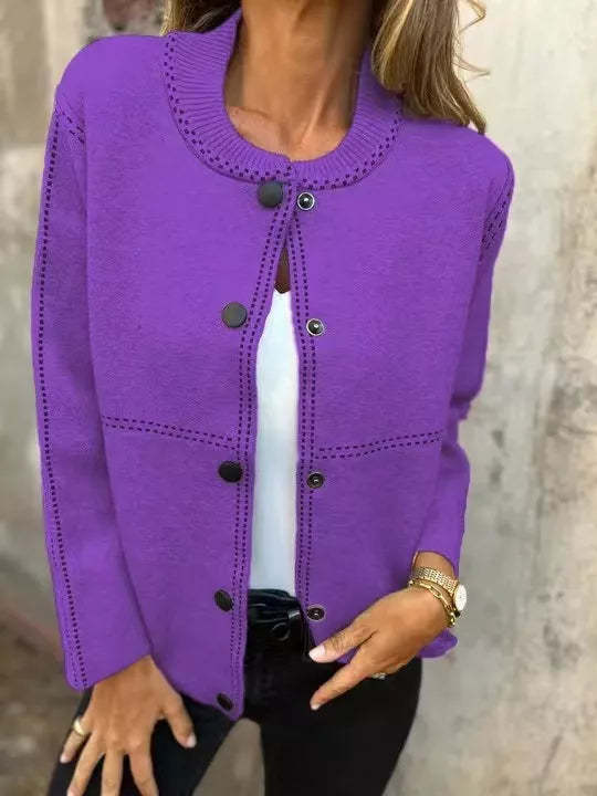 Hazel Blues® | Button Up Long Sleeve Cardigan