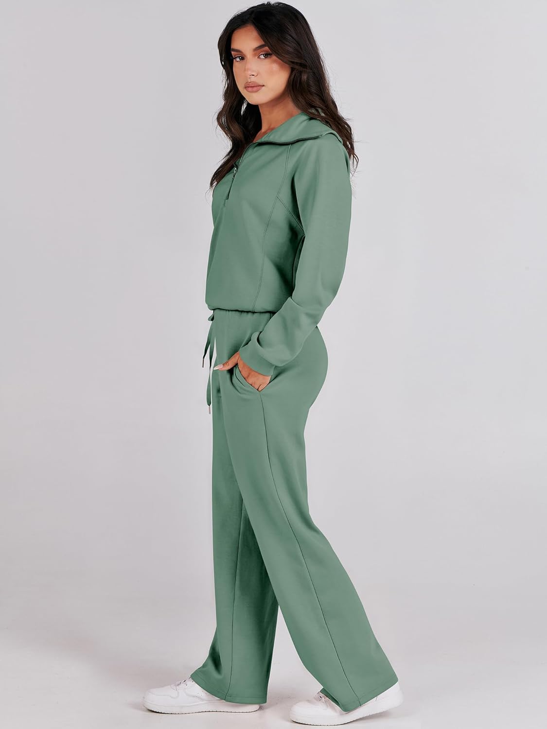 2024 Fall Trendy Outfits Oversized Two Piece Sweatsuit